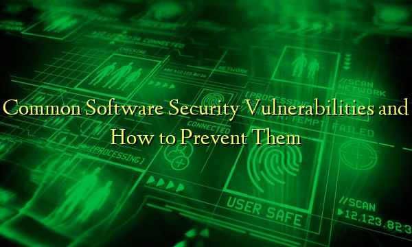 Common Software Security Vulnerabilities and How to Prevent Them